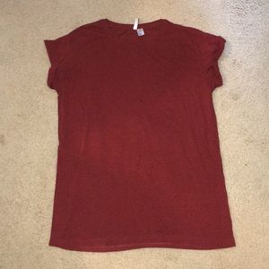 Maroon shift mini dress